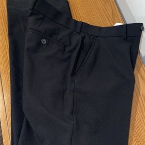 Mens Greg Norman Dress Pants 34x32  Black Flat Front